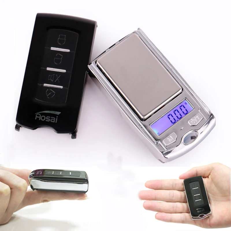 Super Mini LCD display Electronic Pocket Scale Diamond Jewelry Scale with fashion Car key Style