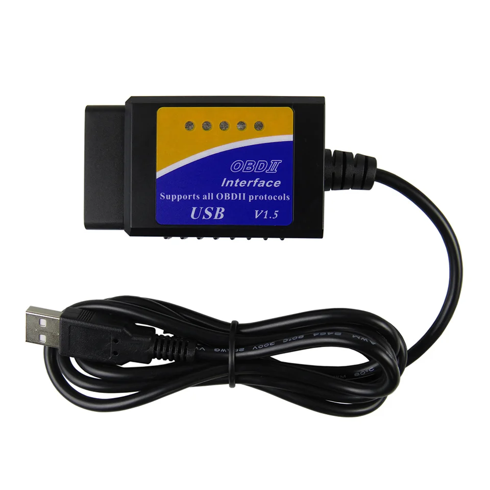 

USB OBD2 Scanner Elm327 V1.5 Car Diagnostic Tools Elm 327 V 1.5 OBD 2 Diagnostic-Interface For PC Elm-327 OBDII Code Reader