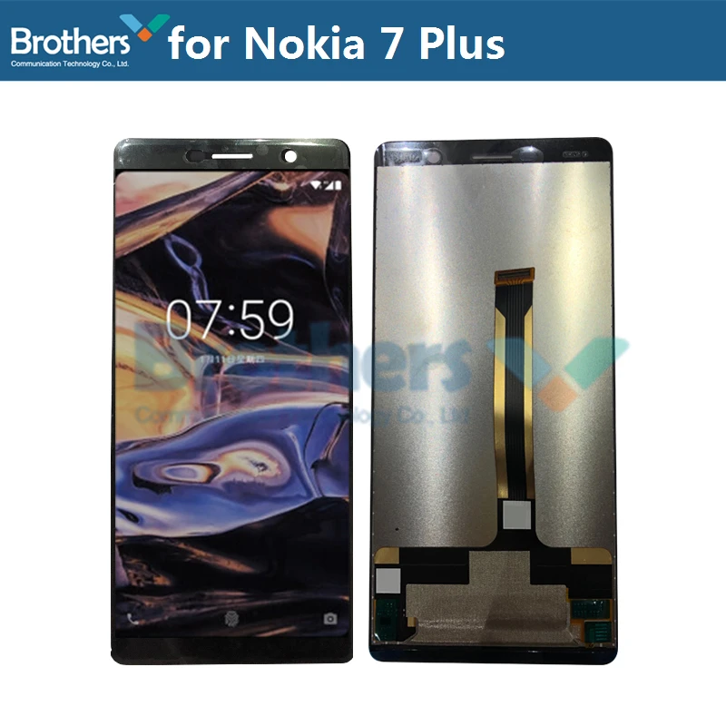 For Nokia 7 Plus LCD Display Touch Screen Digitizer for Nokia 7Plus LCD Assembly LCD Screen Phone Replacement Test Working Top