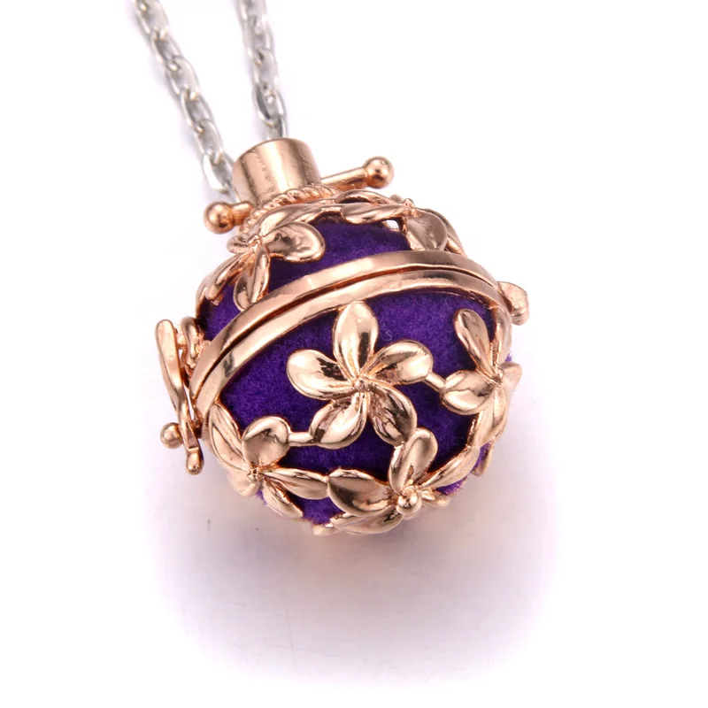 Multi-colored aromatherapy lockets flower Aroma Diffuser Essential Oils Diffuser Perfume Pendant Necklace fasion Jewelry