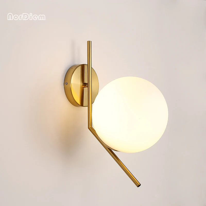 

Foyer bedroom bedside corridor wall lamp modern molecule LOFT wall sconce bean glass ball wall light LED round ball wall lamp