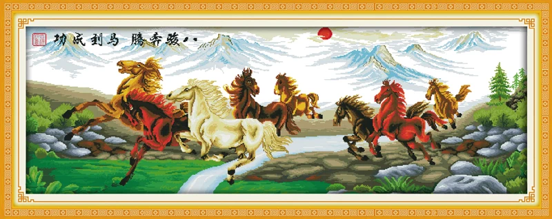 Wishing you every success(6) cross stitch kit cartoon canvas stitching embroidery DIY handmade needlework