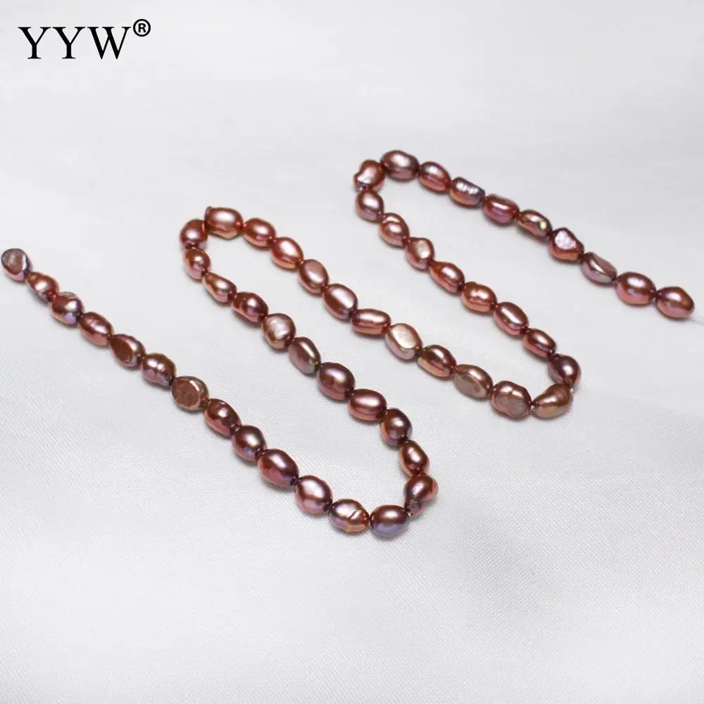 YYW High Quality Cultured Baroque Freshwater Pearl Beads Nuggets 5-6mm Mul Colors Approx 0.8mm Sold Per 15.4 Inch Strand