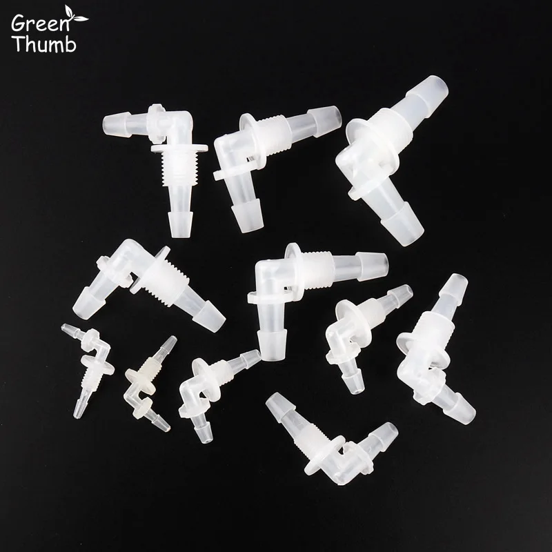 

50 шт. M6/M8/1/8 "/1/4"/3/8 "/1/2"-2,4-11,1 мм угловой соединитель, воздушный насос, шланг для аквариума, полиэтиленовые фитинги, белые прозрачные