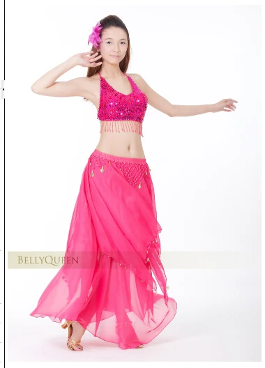 New Promotion Belly Dance Costume Brand Dance Outfit for Women Skirt Dance Belt Clothing sets Dance Costume Bra+Skirt