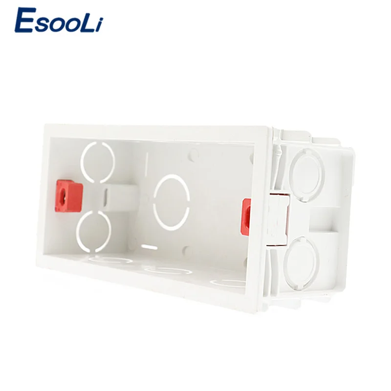 Esooli Super Quality 144mm*67.5mm Internal Mounting Box Back Cassette for 154mm*72mm Wall Light Touch Switch and USB Socket