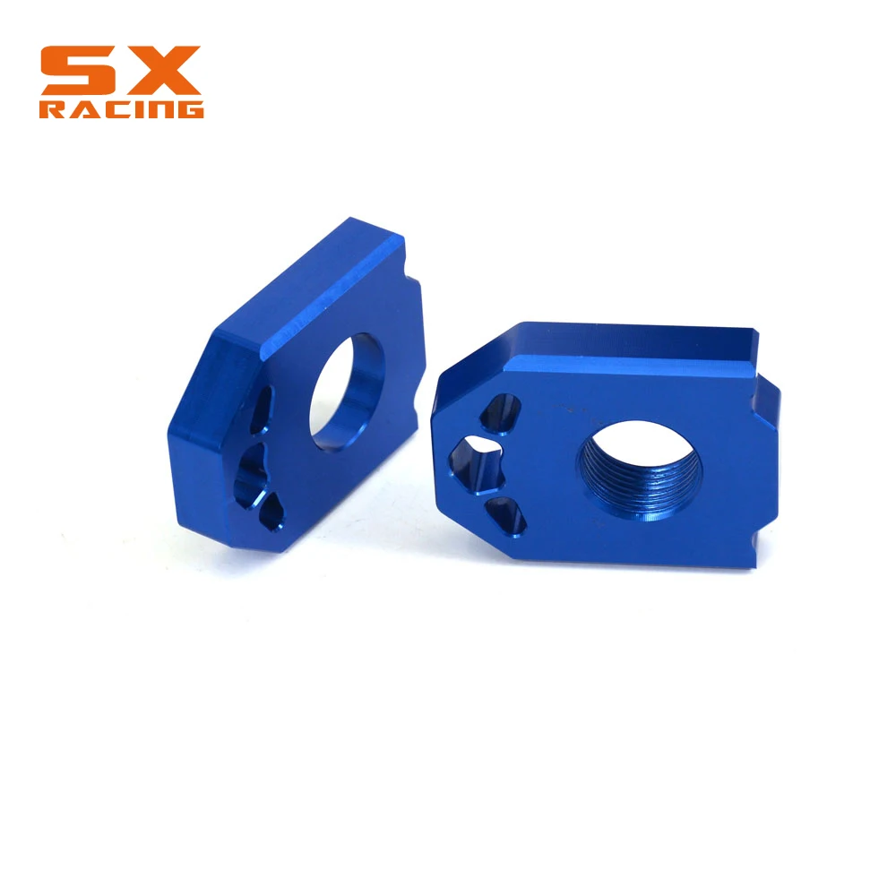 Motorcycle CNC Rear Axle Blocks Chain Adjuster For Husqvarna Husaberg TC TE TX FC FE 85 125 150 200 250 300 350 450 501