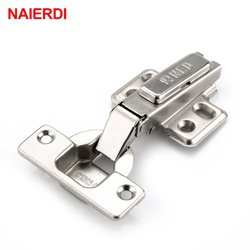 2PCS NAIERDI Rustless Iron Hinge Two Force Cabinet Cupboard Door Hinges Universal Size Hinge For Kitchen Home Furniture Hardware