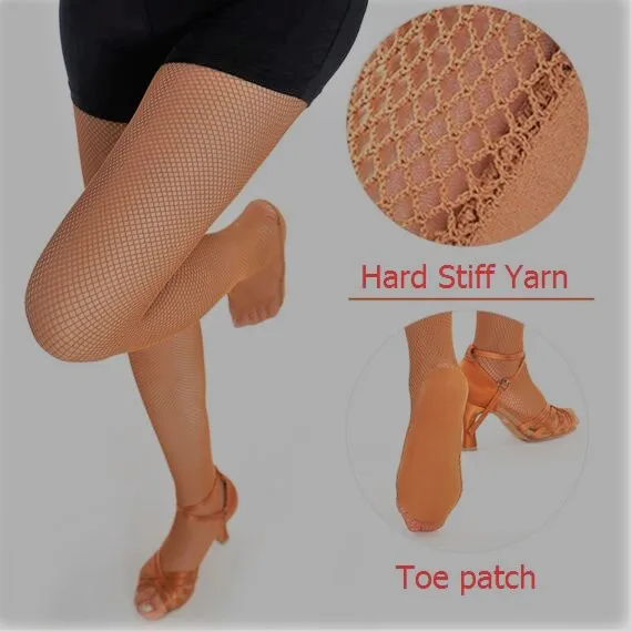 Hard Yarn Ballroom Latin Salsa Samba Dance Fishnet Tights Pantyhose Professional Fishnet Dance Tights