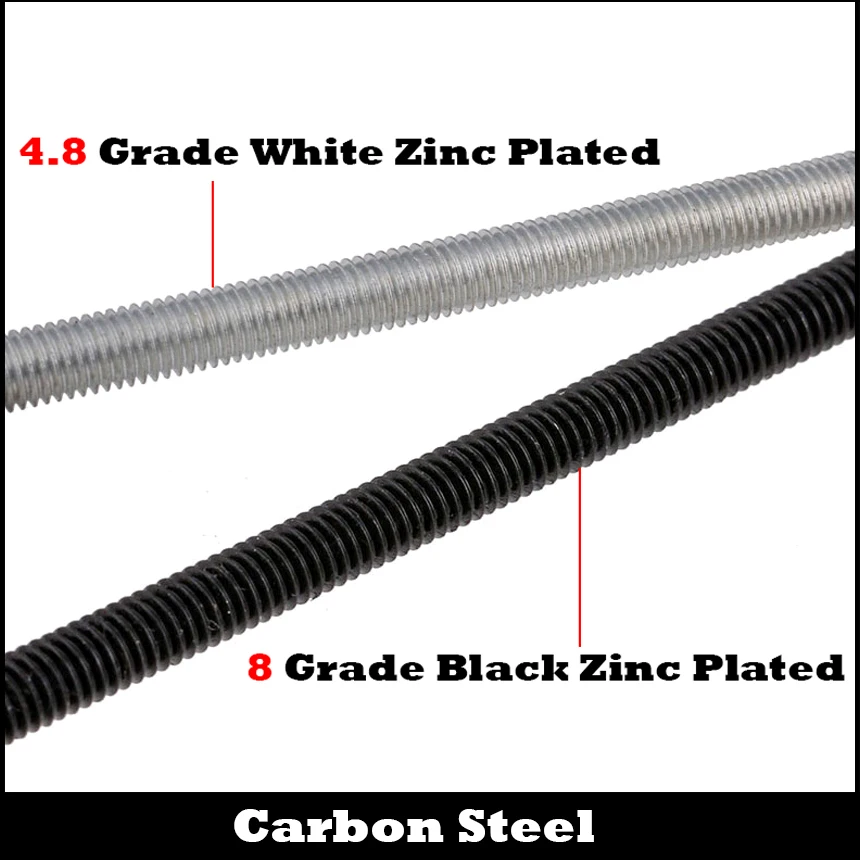 

M2 M2.5 M2*250 M2x250 M2.5*250 M2.5x250 8.8 Grade Black Zinc Plated Carbon Steel Full Metric Thread Bolt Shaft Rod Bar Stud