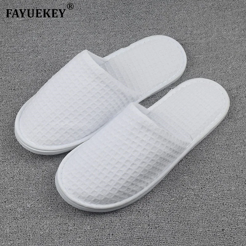 FAYUEKEY 2018 New Wholesale 5pairs\\lot Hotel Club Supplies Not Disposable Hospitality Slippers Home Indoor Floor Guest Slippers