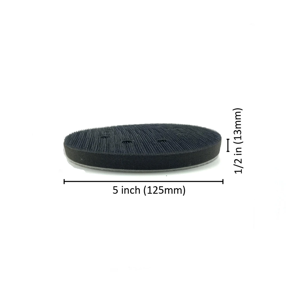 POLIWELL 1PC 5 Inch 8-Hole Sanding Sponge Interface Pad for Sanding Pads 125mm Hook&Loop Buffer Pad for Uneven Surface Polishing