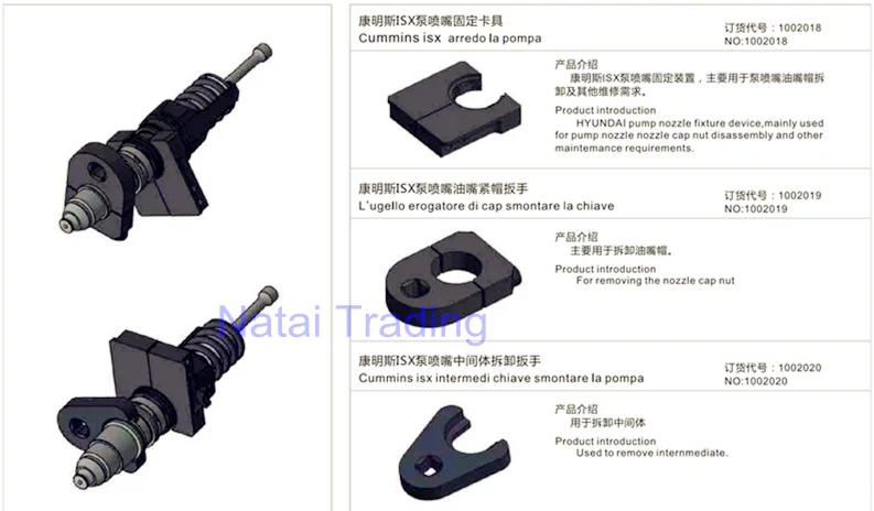 For CUMMINS ISX diesel injector disassemble tool X15 common rail injector nozzle EUI dismantle wrench repair tool