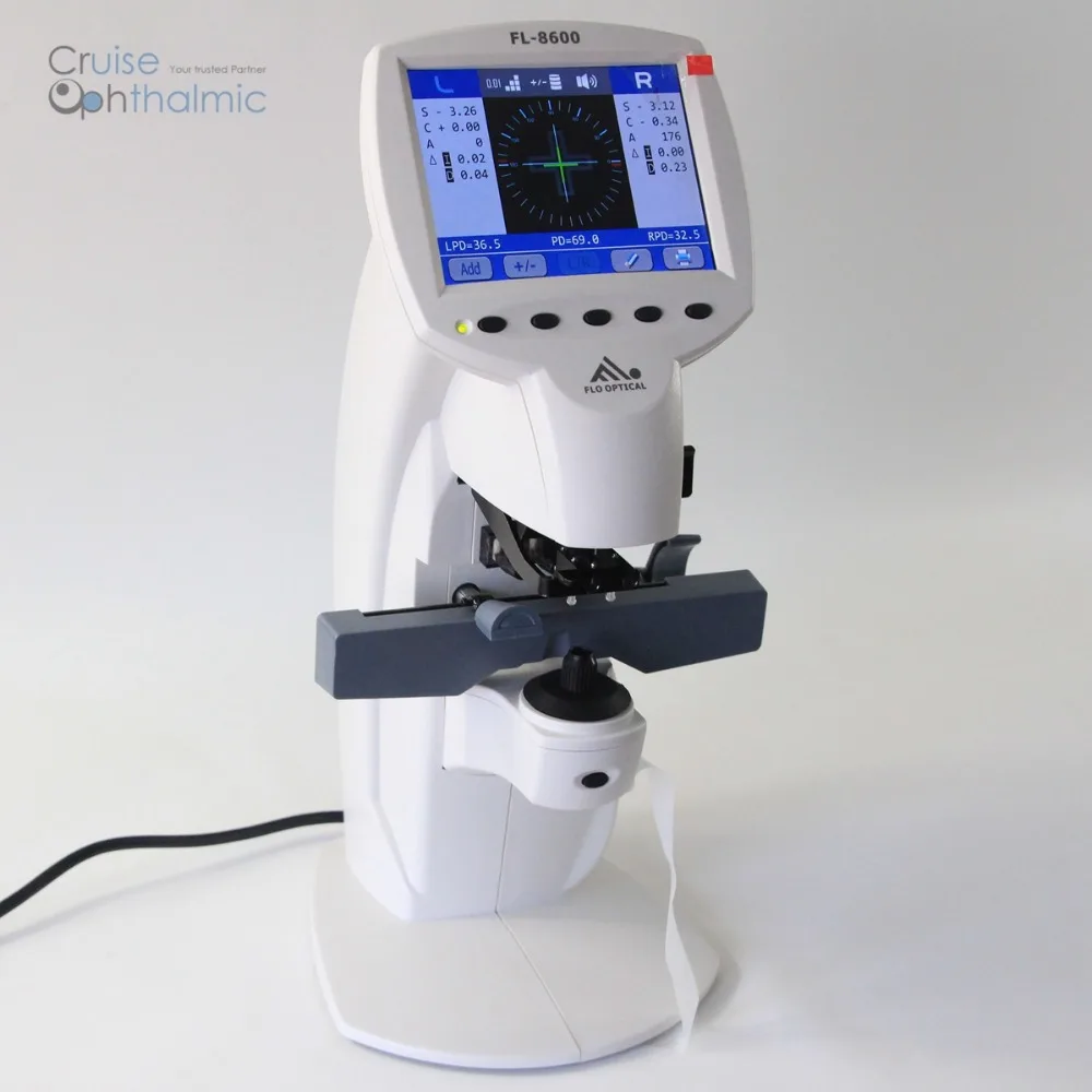 Auto Lensometer FL8600 True Color Monitor | Lensmeter Multi Language | Dioptrimeter UV Test | Contact Lens Ship From Poland