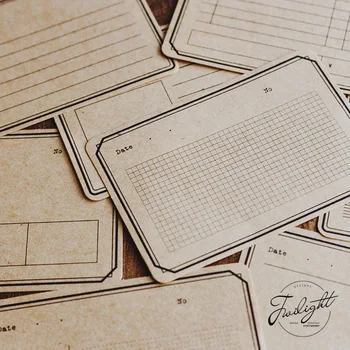 16 יחידות מדבקות נייר קראפט וינטאג' ניתן לכתוב לעשייה עצמית לאלבום סקראפבוקינג, יומן זבל, שבוע, מתכנן שמח