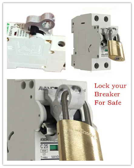 Imagem -03 - Bloqueio Mcb Bloqueio para Cães Toggle Lock Segurança Bloqueio do Disjuntor E-lock 500 Pcs Lot