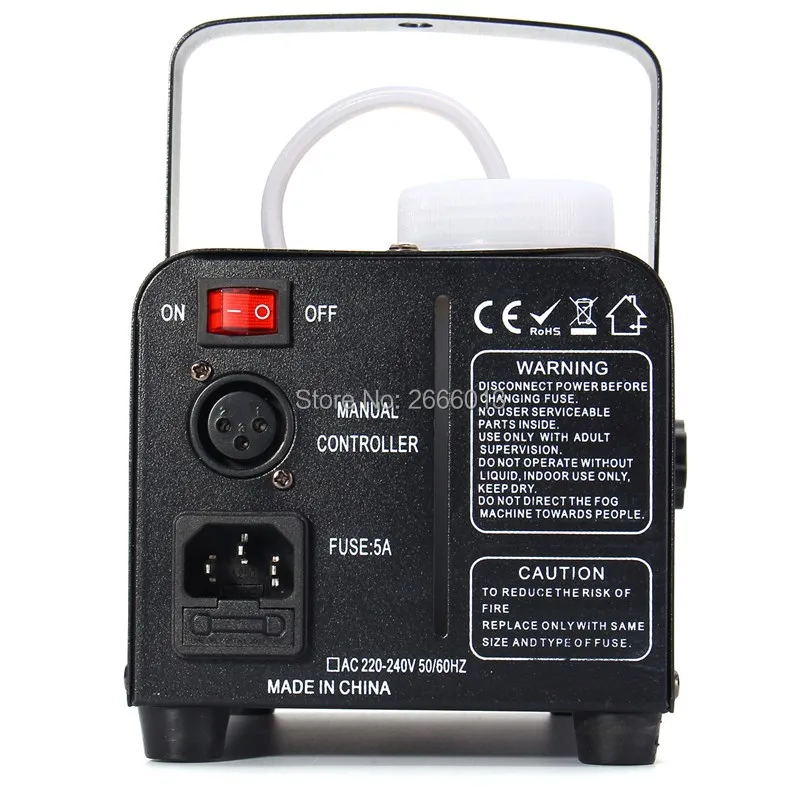 Mini Fog Machine com luzes LED RGB, DJ LED Smoke Machine, Sem fio e com fio, Controle remoto para festas e efeitos de palco