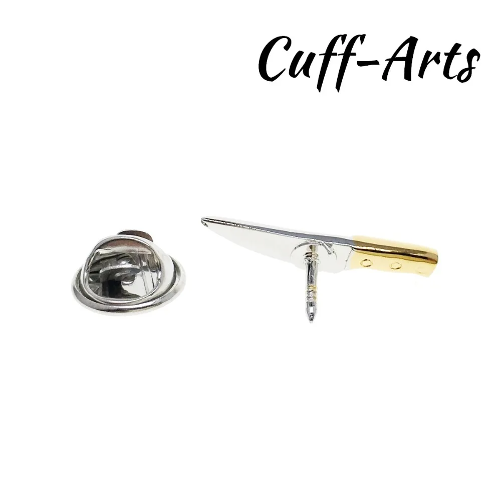 بروش التلبيب دبوس للرجال دبابيس ودبابيس الطهاة سكين التلبيب شارة بدبوس مجوهرات Broche دبوس دي لا سولابا بواسطة أزرار الكم P10172