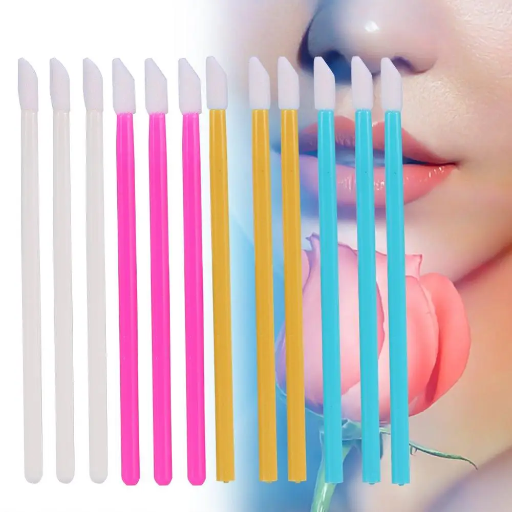 200Pcs/pack Lip Brush Disposable Lip Gloss Lipstick Applicator Make Up Cosmetic Tool 7 Colors for Choose