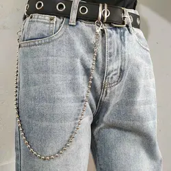 Ball Metal Trousers Chain For Jeans Pants 51cm Punk Men Wallet Belt Chain Fashion Jewelry For Men Women Trinket