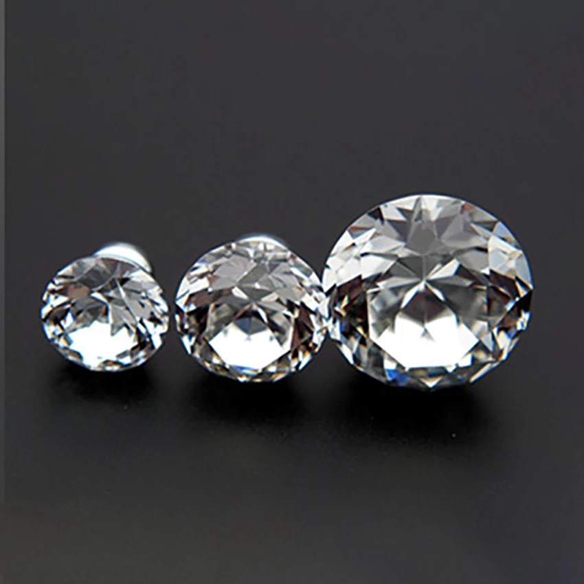 25/30/40mm Zinc Alloy Clear Crystal Glass Door Pulls Modern Drawer Cabinet Furniture Handle Knob Single Hole Handle kastgreep