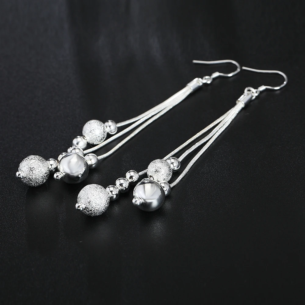 noble elegant charm pretty fashion women silver color Earring for lady wedding party Jewelry free shipping hook hot gift E006