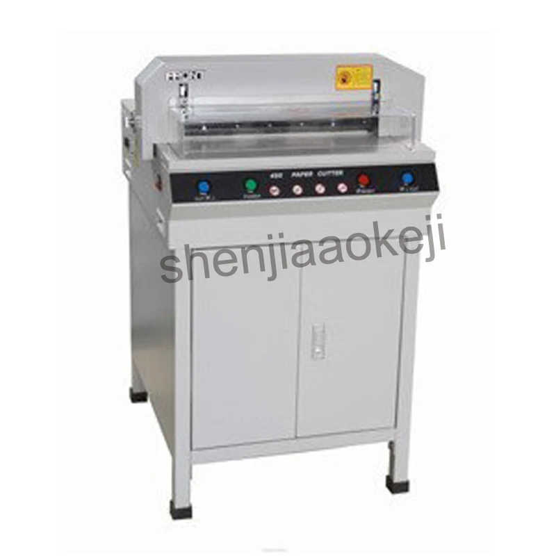 

110v/220v Electric Paper Cutter Semi Auto Paper Cutting Machine Office Home Guillotine Trimmer Photo Business Card 1pc