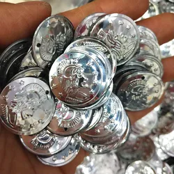 300pcs/lot  22mm Coin Sequin Pendant PVC Paillettes Sewing Craft Accessory General Head Portraits Belly Dance Scarf Silver Coins