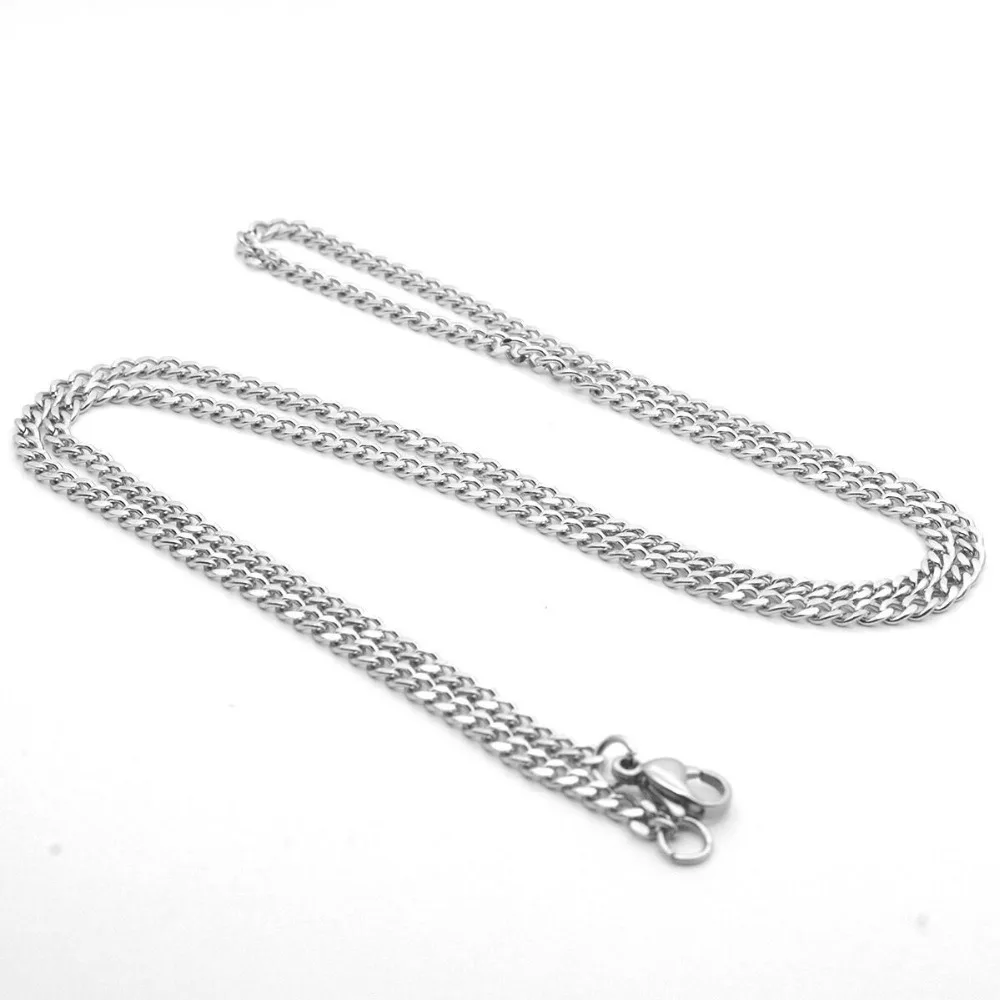 Wholesale Jewelry --  50/60/70/80/90 cm 316L Titanium steel White Long Chain Necklaces for Men Fashion Jewlery No Fade