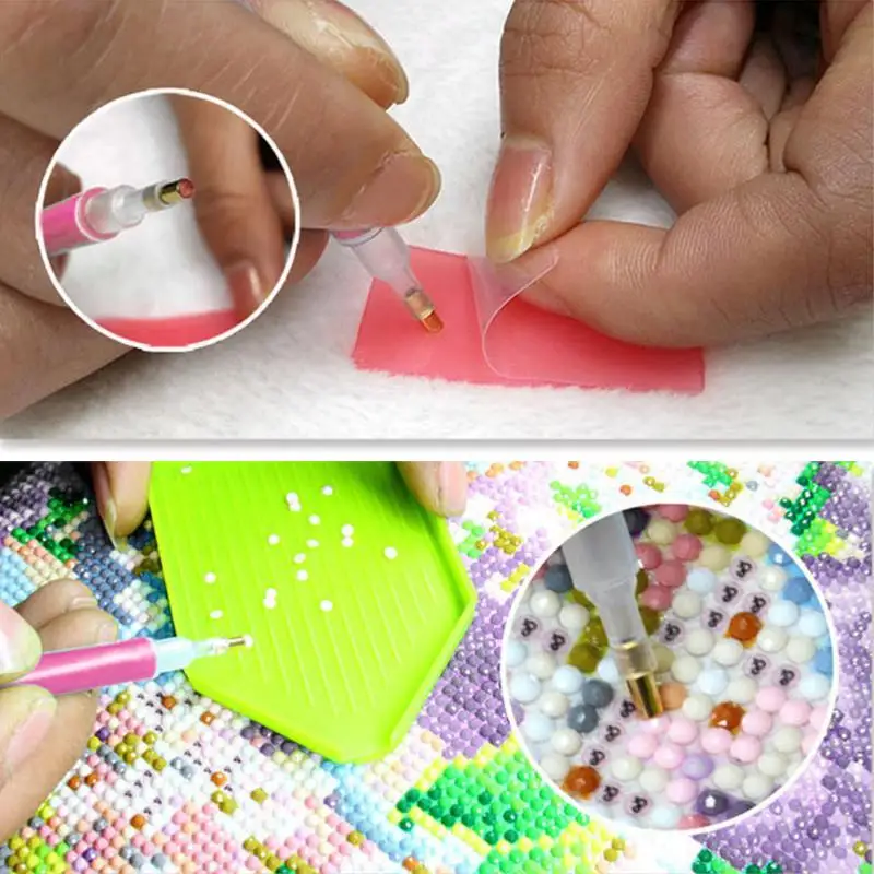 5D Cross Stitch Embroidery Pen Diamond Painting Tools Set DIY Diamond Painting Accessories Mosaic Glue Pen Kit Tweezers Tool