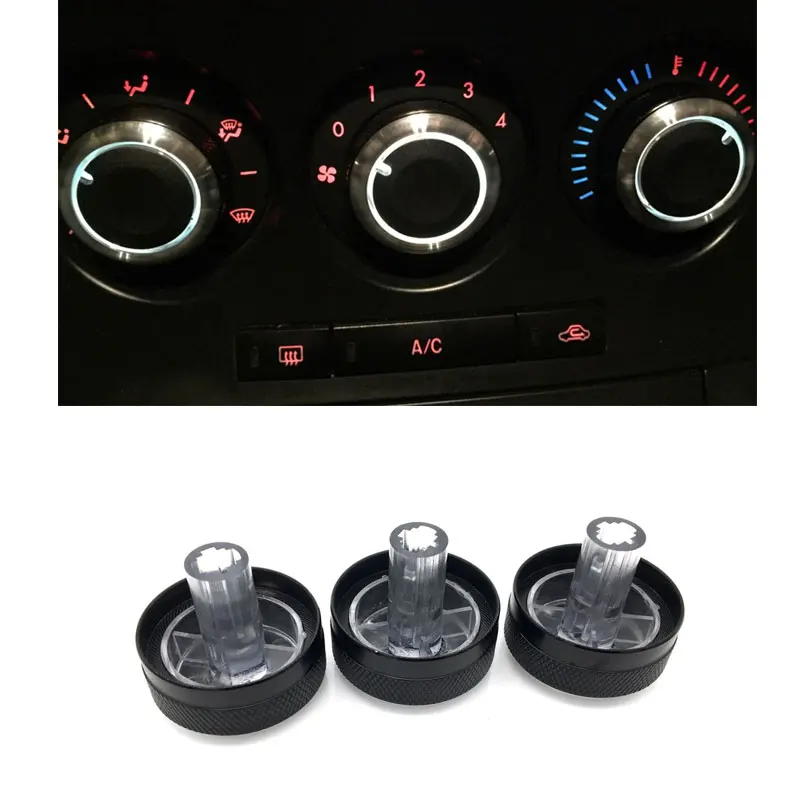 3pcs/set Air Conditioning Knob AC Knob Heat Control Switch Button For Mazda 2 3 2004-2009 Mazda 3 2010-13 Mazda 5 6