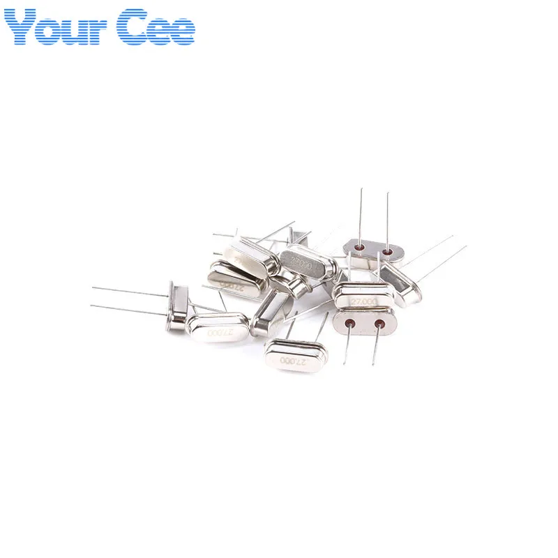 10pcs MiniPassive Quartz Crystal Resonator Oscillator HC-49S 27MHz 27 MHz 27.000M 27.000MHZ DIY Electronic Kit