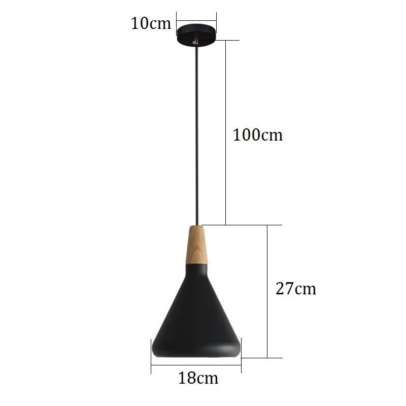 Black Pendant Light Kitchen Wood Lighting Bar Modern Ceiling Lamp Bedroom Contemporary Lights Home Indoor Lights Bulb For Free