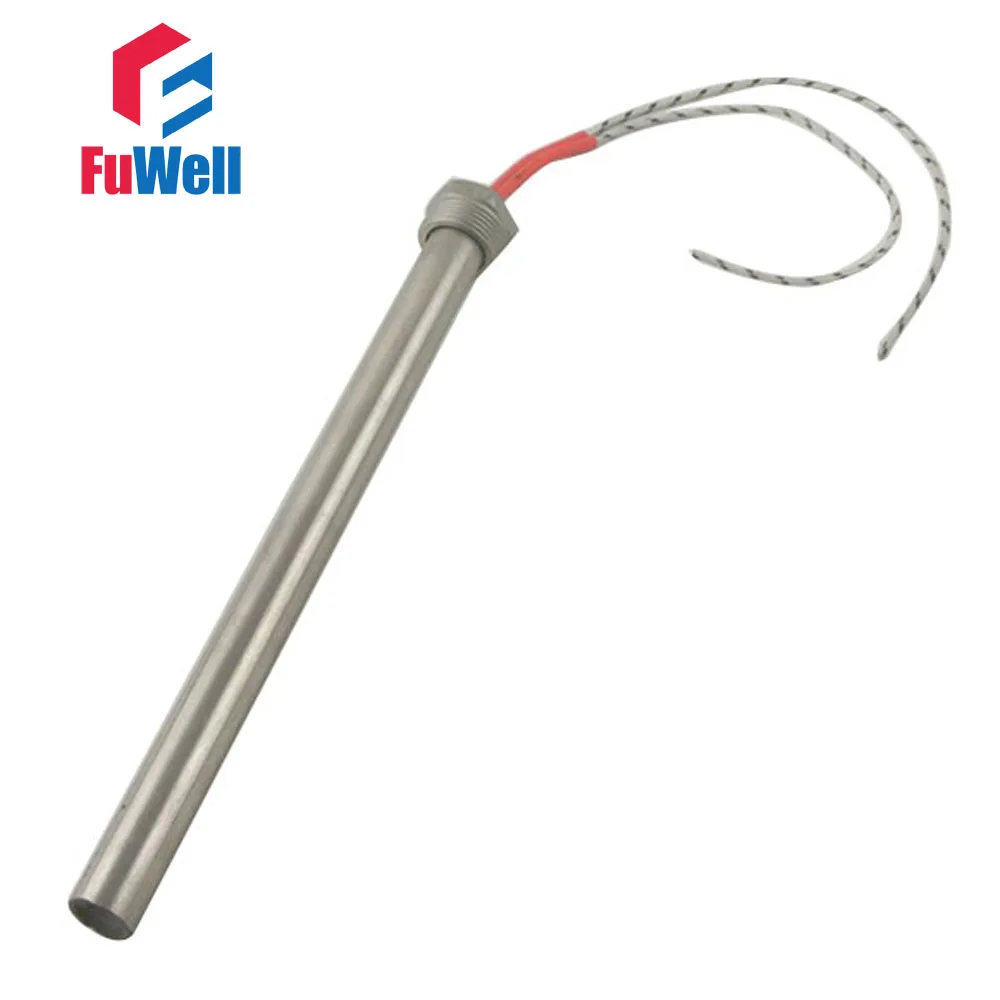 304 Stainless Steel Threaded Single End Heating Tube Cartridge Heater 16x500mm 3000W 220V/110V/380V DN20 (25mm)