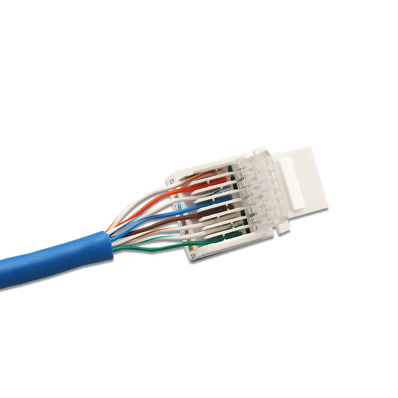 Façade de Prise Murale Internet RJ45 Cat 6 Type 4 Ports, 86x86mm, avec Quatre Jack CAT.6 Keystone pour LAN Ethernet, Panneau de Couverture