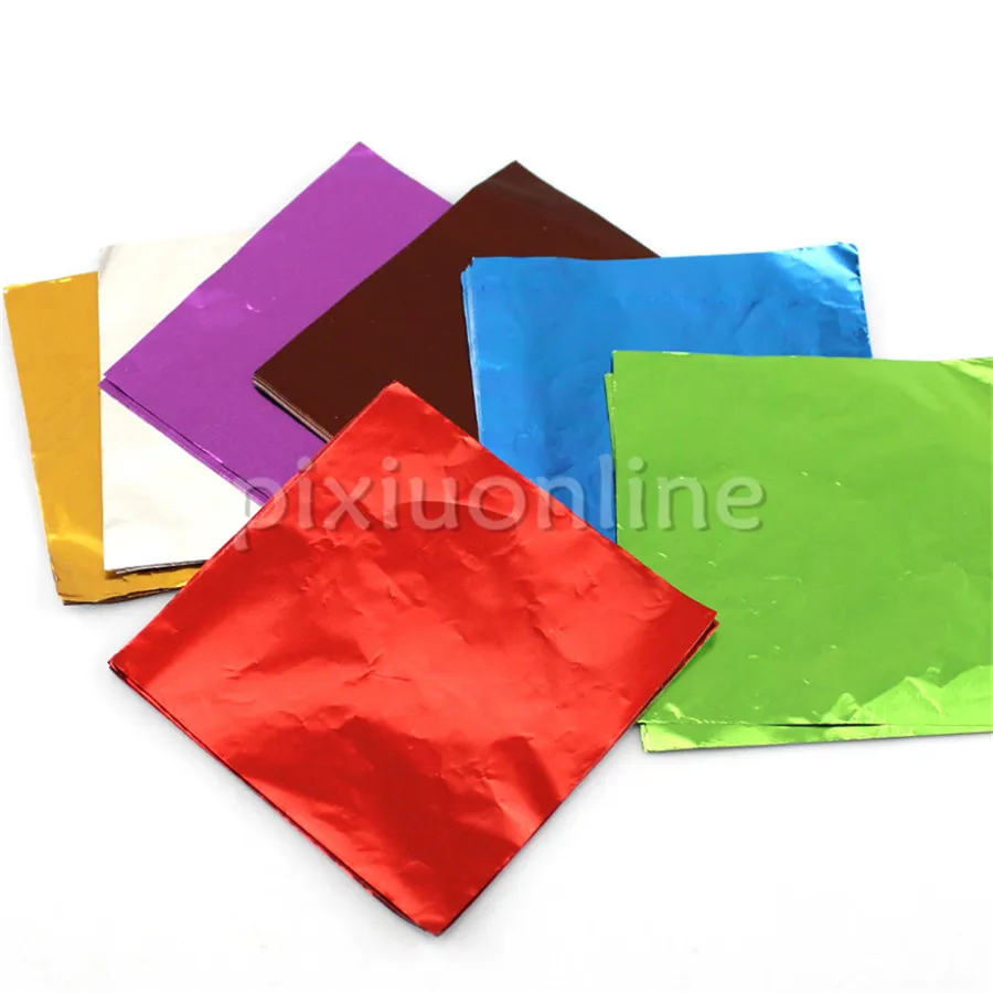 100pcs/pack J622b 10*10cm Colorful Tinfoil DIY Handworking Tool Parts Free Shipping Russia