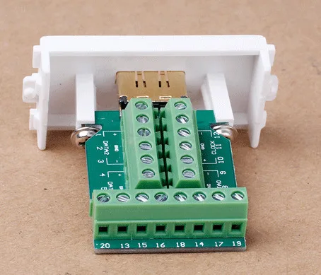 PCB 용접 모듈 2.0 HDMI 무료 용접 패널 HDMI 연결 패널 HDMI 비틀림 나사 패널 HDMI 무료 용접 소켓