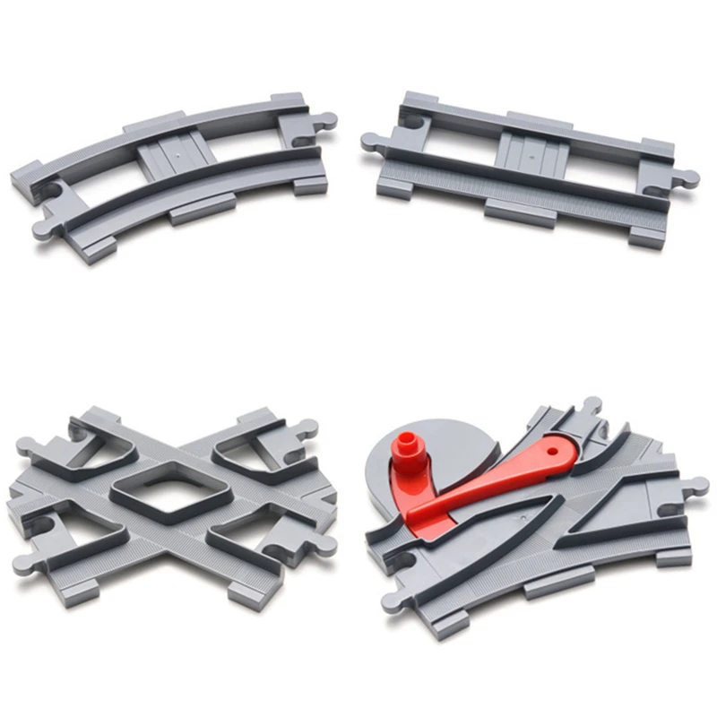 DIY Train Tracks Playground Figure Mini Accessories Big Size Building Blocks Compatible With Brand Birthday Toy For Kids