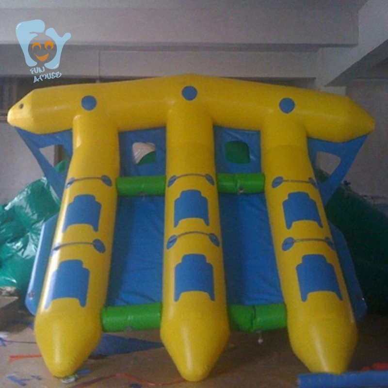 Double Inflatable Flying Fish Tube Towable Inflatable Flyfish Banana Boat Water Park Game