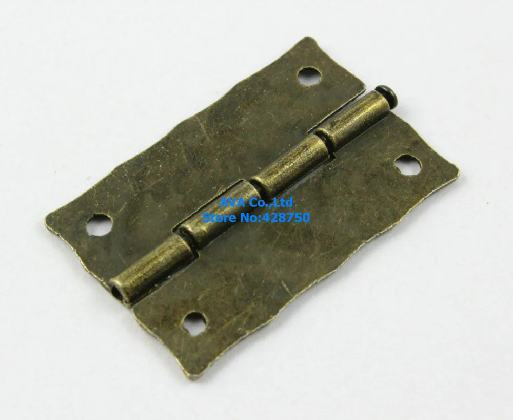 10 Pieces Antique Brass Jewelry Box Hinge 36x23mm with Screws