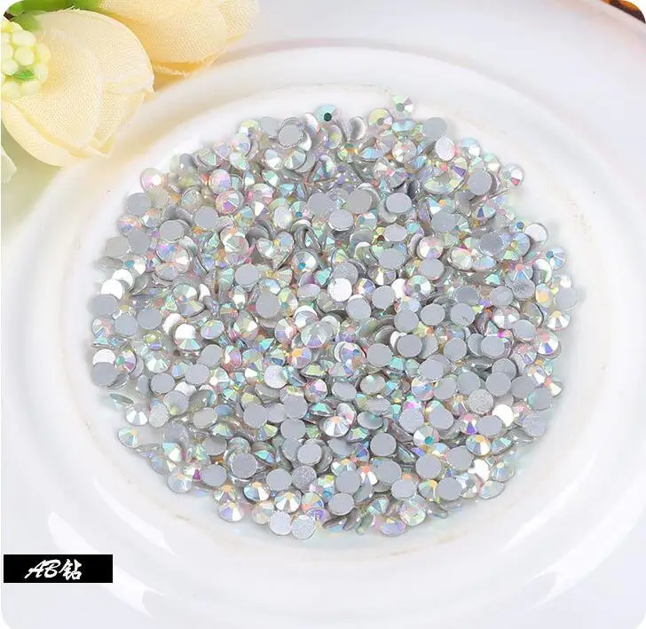 Super Shiny SS3 SS4 SS5 SS6 SS8 SS10 SS12 SS16 SS20 Non Hotfix AB Color 3D Nail Art Decorations Flatback Rhinestones