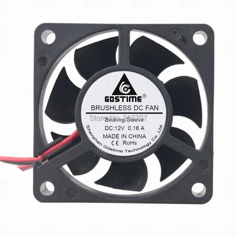 20 PCS Gdstime 60mm Computer PC CPU Cooling Fan 12V 2 Pin 60x60x20mm 6cm Quiet Cooler