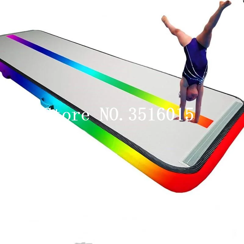 HIBADOU 3x1x0.1m Nieuwe Gymnastiek Opblaasbare Air Track Tumbling Mat Gym AirTrack Komen Met een Pomp