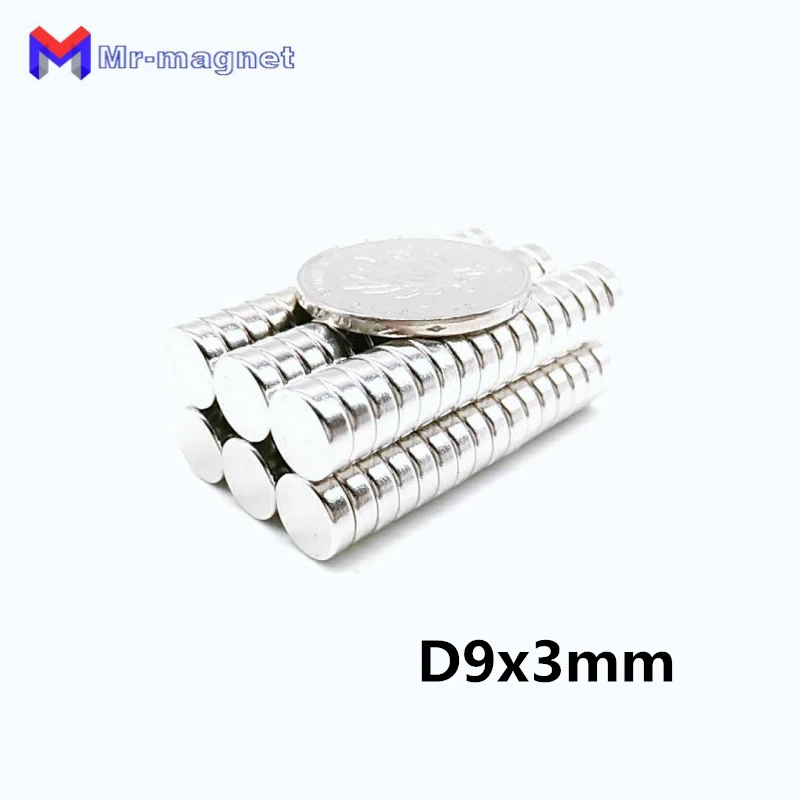 

50pcs Hot sale 9x3mm magnet N35 D9x3mm super strong rare earth 9x3 magnet 9mmx3mm, 9*3 small refrigerator magnets D9*3mm 9*3mm