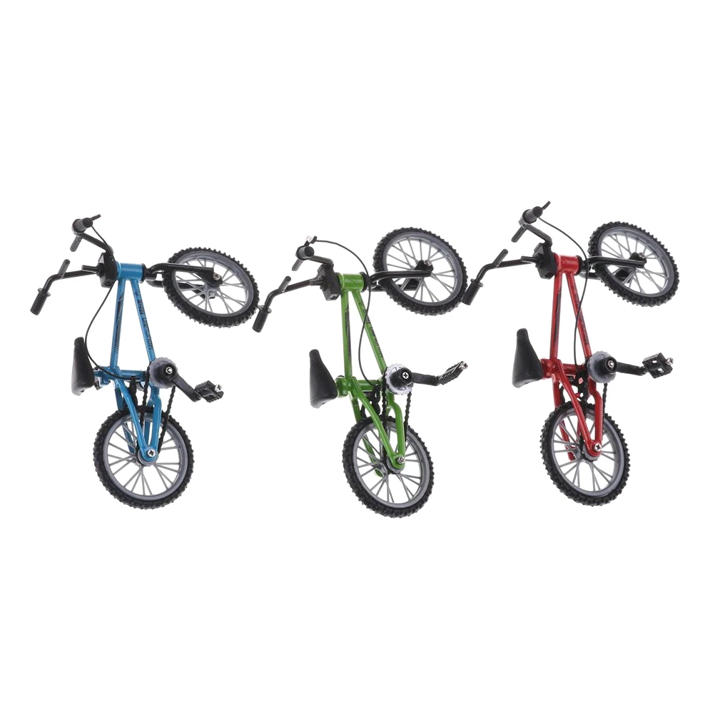 Cute Mini Finger Bmx Toys Mountain Bike BMX Fixie Bicycle Finger Scooter Toy Creative Game Suit Children Grownup 3 Colors