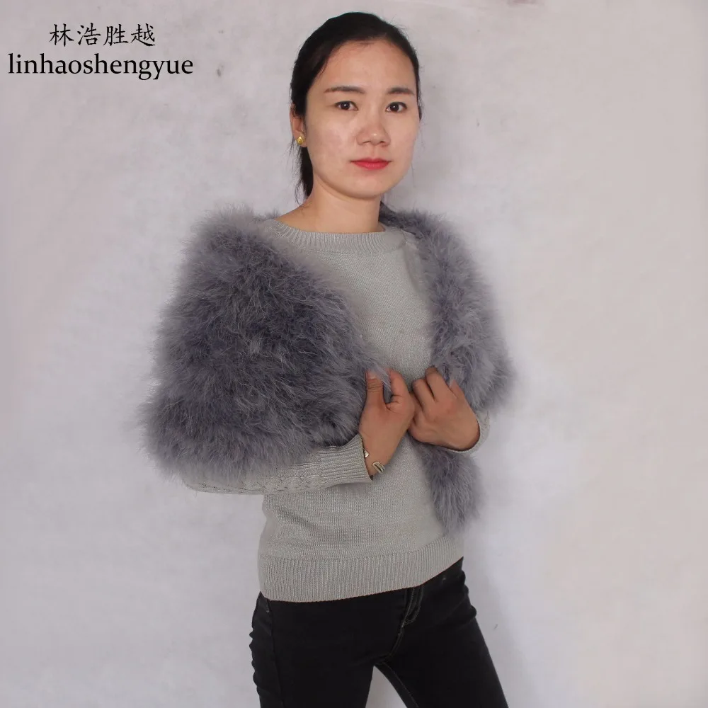 

Linhaoshengyue 1.2 Meters Fashion Ostrich Hair Women Shawl Freeshipping Women Shawl All-match Fashion