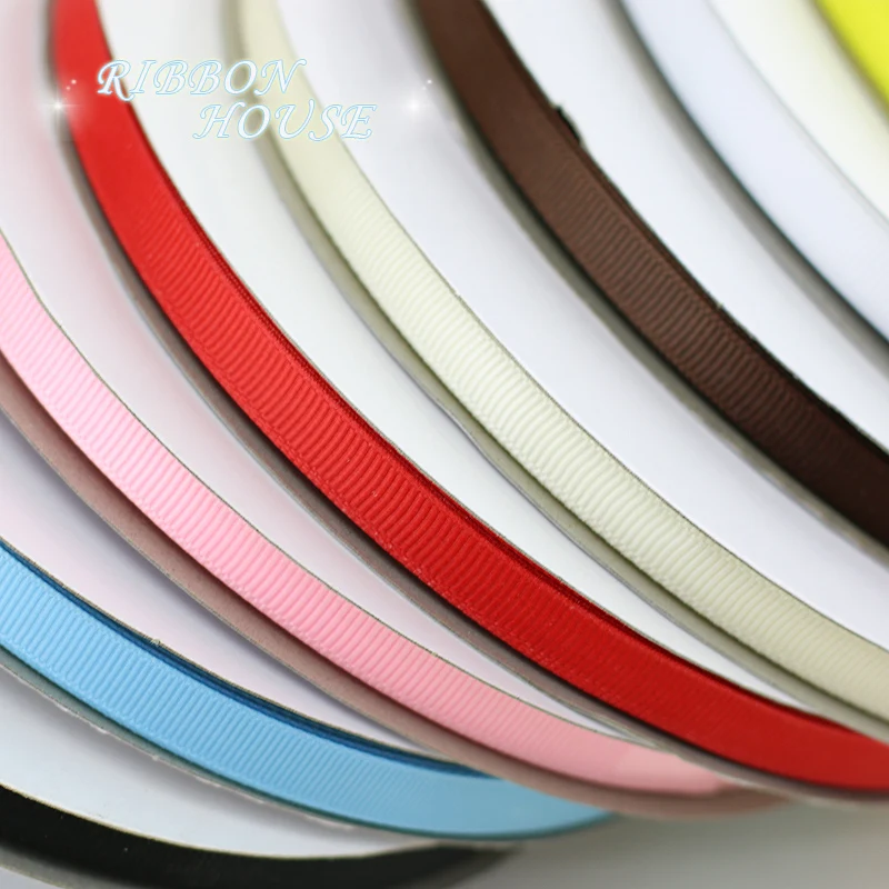 Hot sale 1cm Colorful Ribbon Grosgrain Ribbon Handmade Jewelry DIY Hair Bow & Sewing Accessories ribbon supplies 91 meters/roll