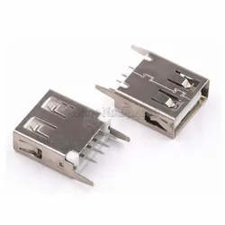 10 Stück USB Typ A Buchse 180 Grad vertikal 4 Pins 13,7 mm USB-Schnittstelle