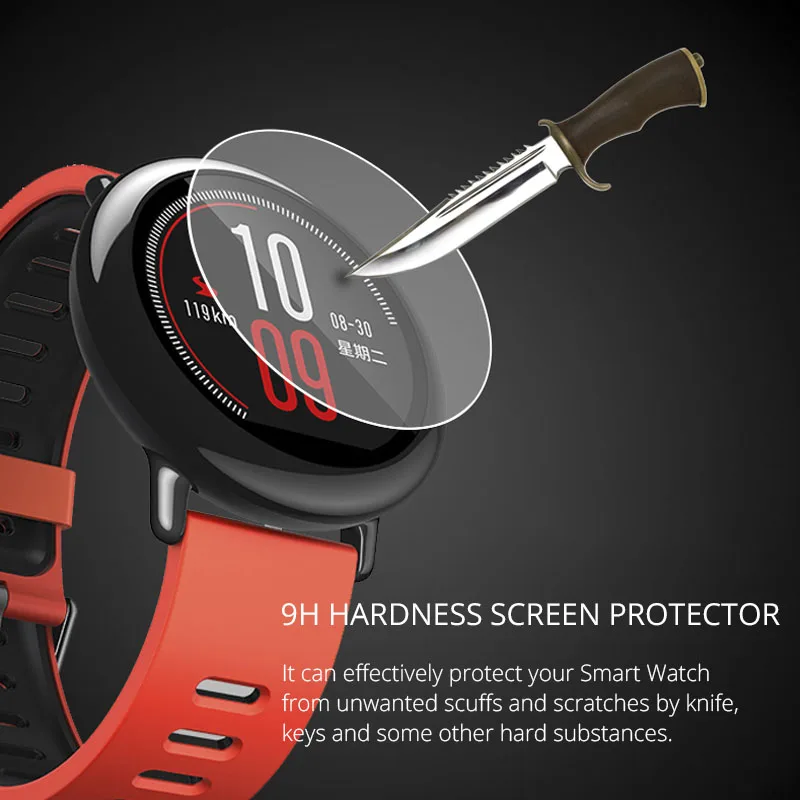 2Pcs/lot For Xiaomi Huami Amazfit Pace Tempered Glass 9H Scratchproof Screen Protector Film For Xiaomi Huami Amazfit Pace Glass