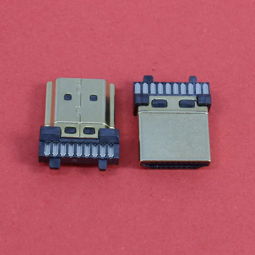تشنغوهران 1 قطعة الذهب تصفيح HDMI ذكر التوصيل 19pin موصل Sockect لحام نوع